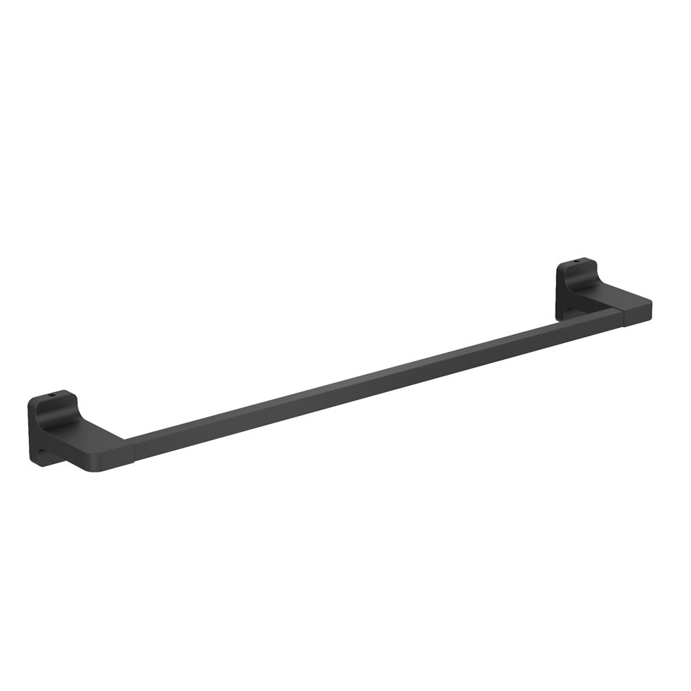 Cutout image of Crosswater Rotar Matt Black 450mm Towel Rail